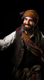 Traditional Turkish Costume Portrait in Studio Setting