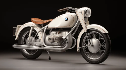 Vintage BMW Motorcycle: Realistic and Hyper-Detailed Rendering