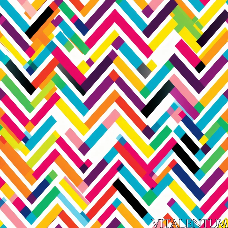 Colorful Herringbone Vector Pattern for Fabrics and Wallpapers AI Image