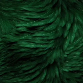 Dark Green Feather Seamless Pattern Background