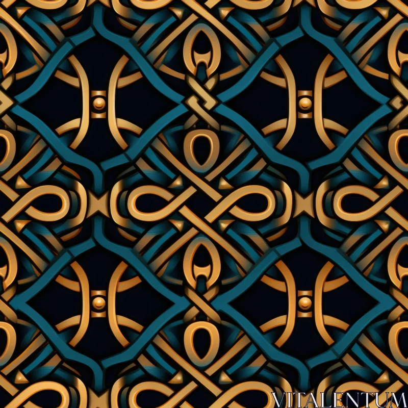 AI ART Intricate Celtic Knot Seamless Pattern - Fabric & Wallpaper Design