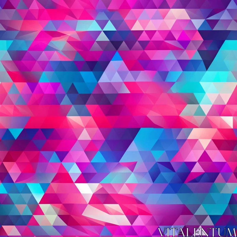 Multicolored Geometric Triangle Pattern for Design Projects AI Image