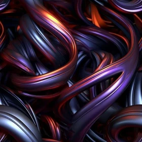 Twisted Metallic Tubes in Blue and Orange