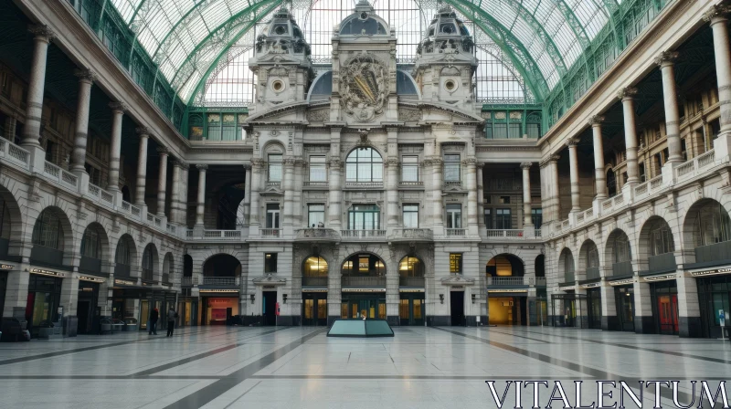 Antwerp Central Railway Station: A Captivating Display of Classical Architecture AI Image