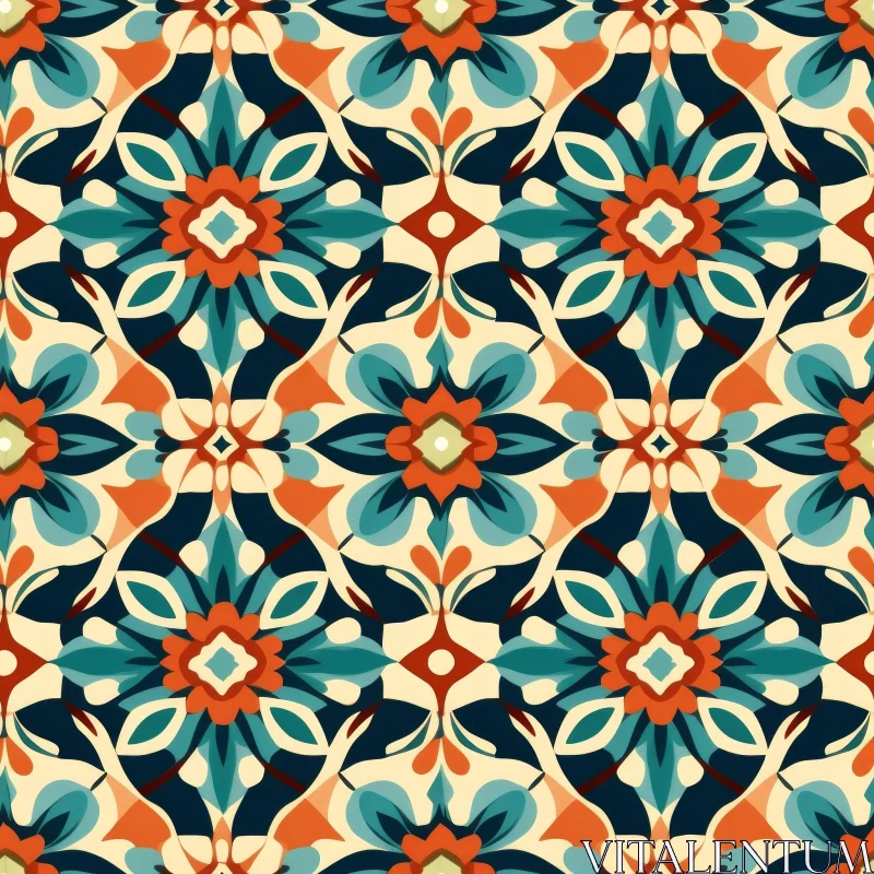 Colorful Moroccan Tiles Pattern for Home Decor AI Image