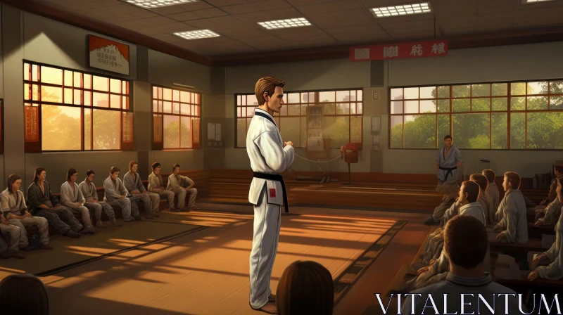 Bright Martial Arts Training Hall AI Image