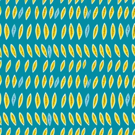 Hand-Drawn Leaves Seamless Pattern - Fabric & Wallpaper Design