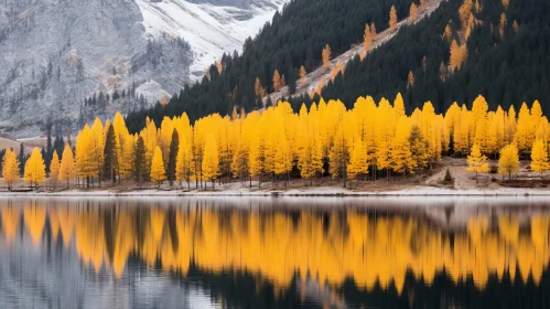Tranquil Mountain Lake in Fall - Serene Nature Scene