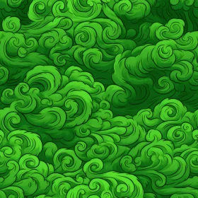 Green Clouds Seamless Pattern for Background and Fabric