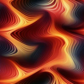 Abstract Wavy Pattern Painting