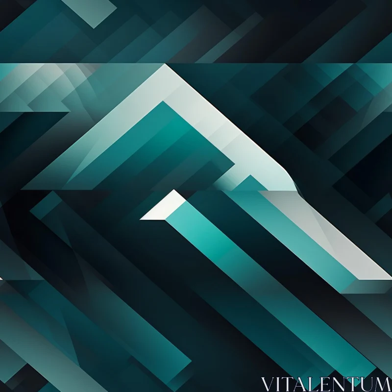 Blue Triangle Energy - Abstract Artwork AI Image