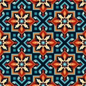 Colorful Moroccan Tile Pattern - Seamless Design