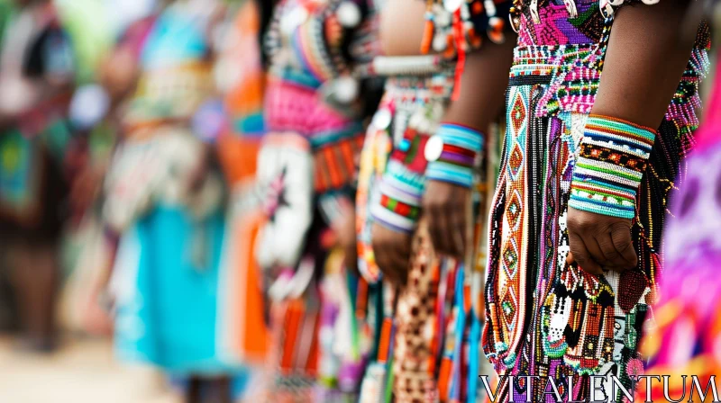 Traditional African Women in Colorful Clothing AI Image