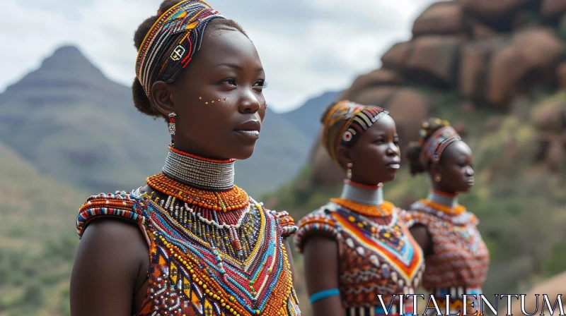 African Women in Traditional Clothing: A Captivating Portrait of Culture and Heritage AI Image