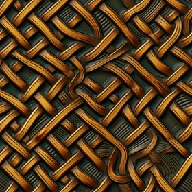 Brown Basket Weave Texture - Seamless Design Element