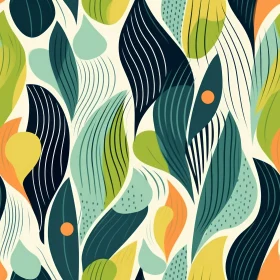 Mid-Century Inspired Floral Vector Pattern