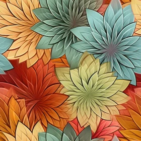 Warm Floral Pattern for Fabric and Wallpaper