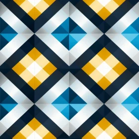 Blue and Yellow Diamond Geometric Pattern