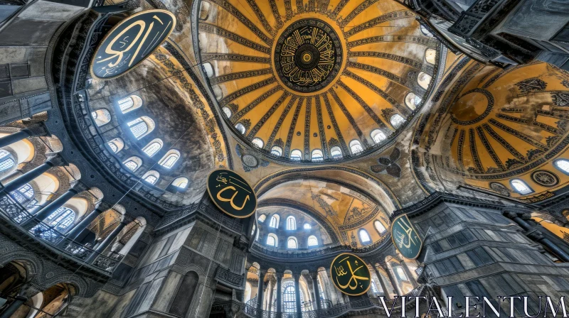 Interior of the Hagia Sophia: An Architectural Marvel in Istanbul AI Image