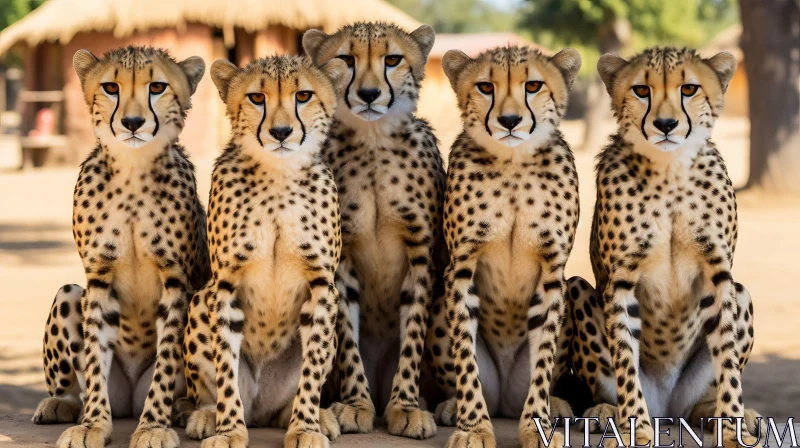 Majestic Cheetahs Portrait - Wildlife Photography AI Image