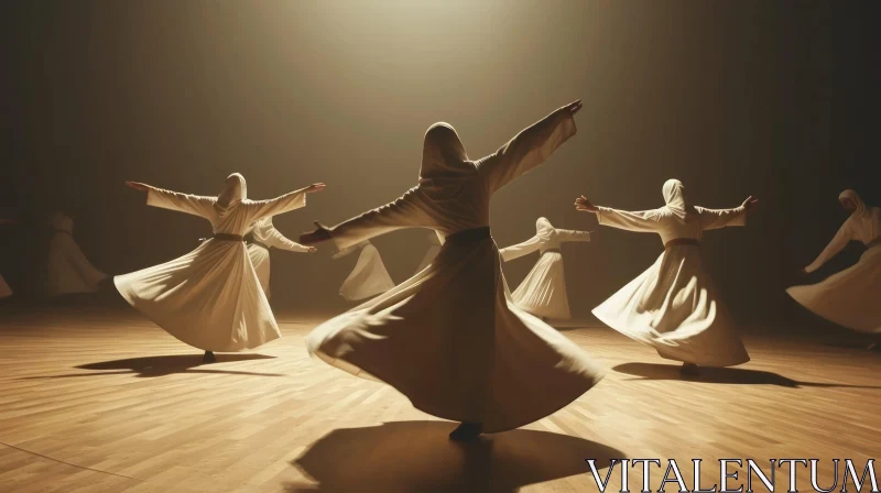 Whirling Dervishes Sema Ceremony - Serene and Enchanting Photograph AI Image