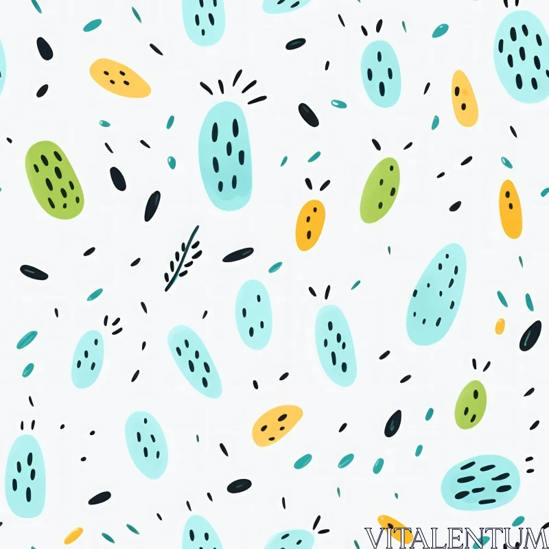 AI ART Abstract Shapes Seamless Pattern for Backgrounds and Fabrics