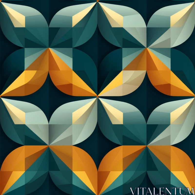 Luxurious Retro Geometric Pattern with Jewel-Toned Colors AI Image