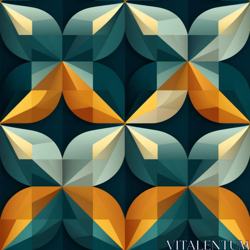 Luxurious Retro Geometric Pattern with Jewel-Toned Colors