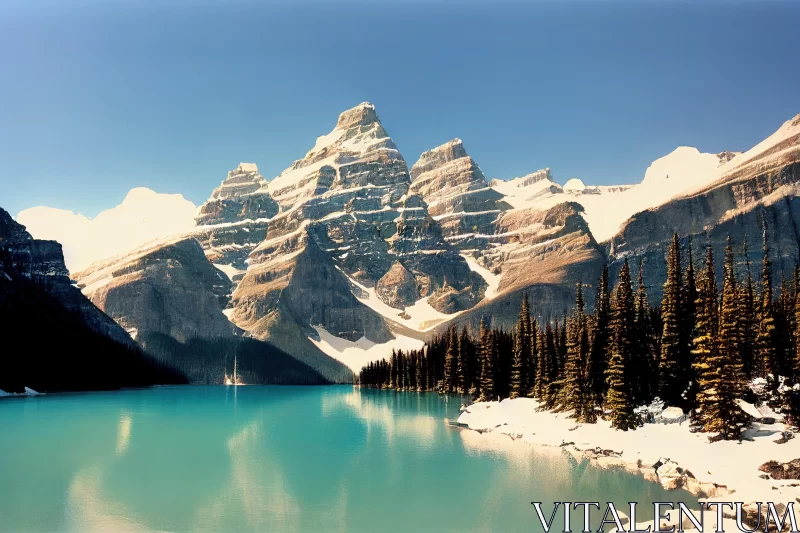 Majestic Canadian Mountains and Tranquil Lake | Impressive Panoramas AI Image