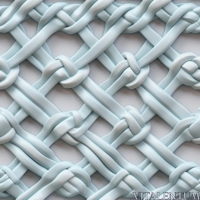 Blue Ropes Seamless Pattern - 3D Texture Design AI Image