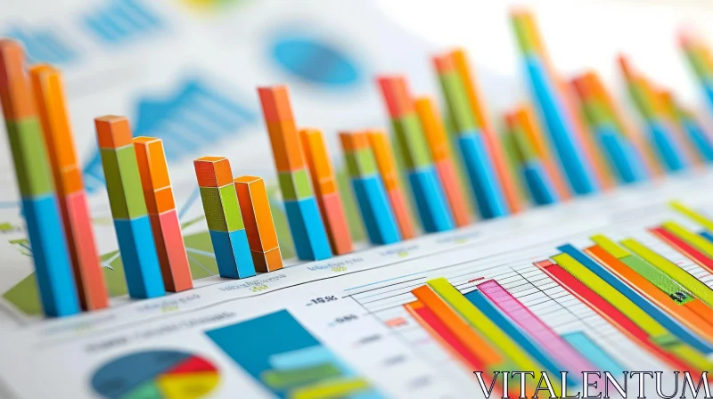 Colorful Bar Graph for Data Visualization | Trend Analysis AI Image