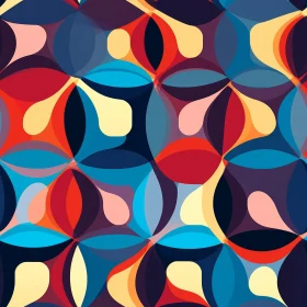 Interlocking Circles Seamless Pattern - Retro Vintage Design