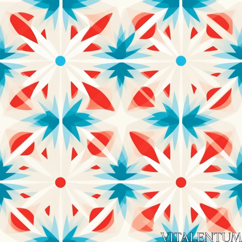 Bright Geometric Retro Pattern for Fabric and Wallpaper AI Image