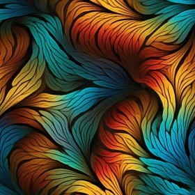 Colorful Abstract Leaves Pattern