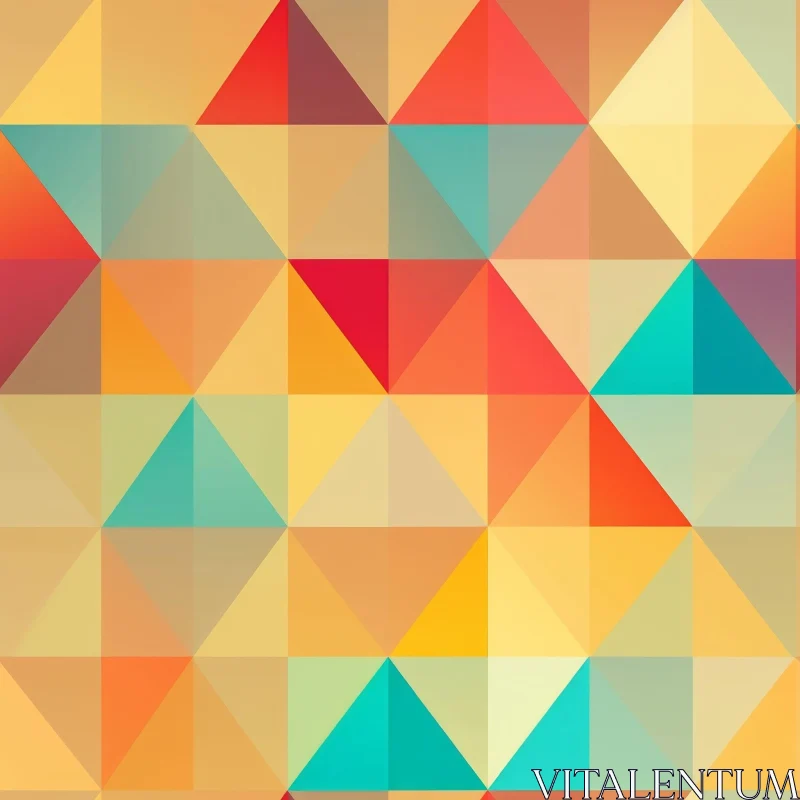 Colorful Geometric Triangle Pattern for Modern Design AI Image