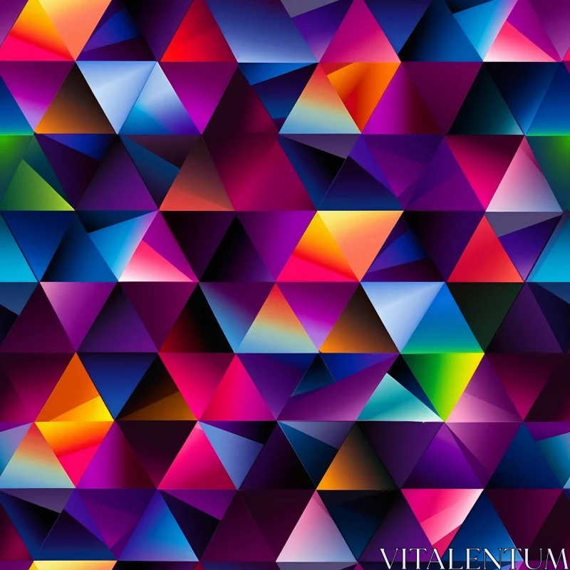 Colorful Triangle Pattern - Seamless Design for Visual Appeal AI Image