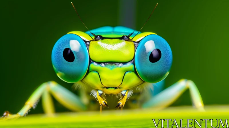 AI ART Dragonfly Macro Photography: Close-up Insect Portrait