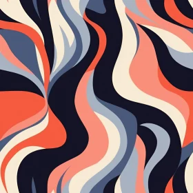Interlocking Waves Seamless Pattern - Retro 70s Design