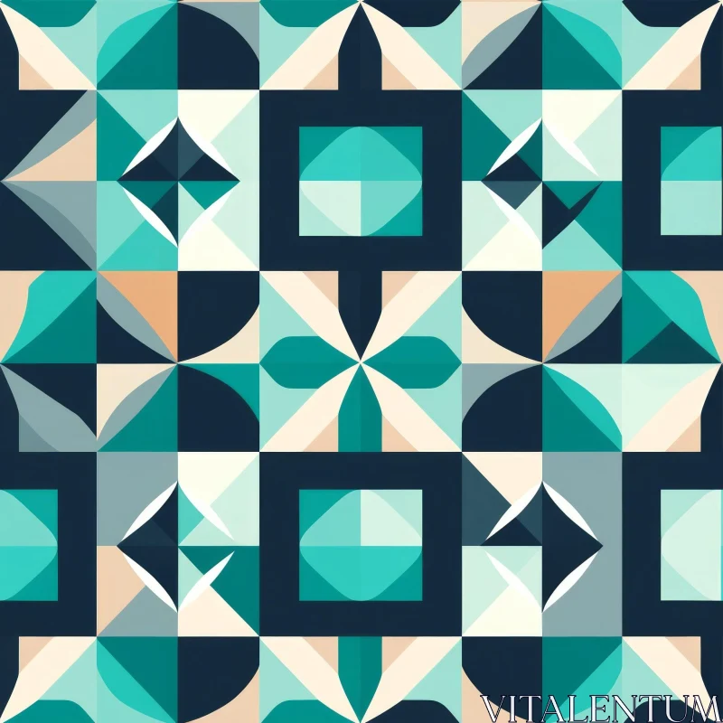 Modern Blue Geometric Pattern Design AI Image