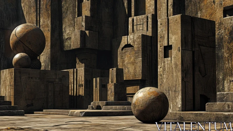 AI ART Brutalist Cityscape: A Mysterious and Foreboding 3D Rendering