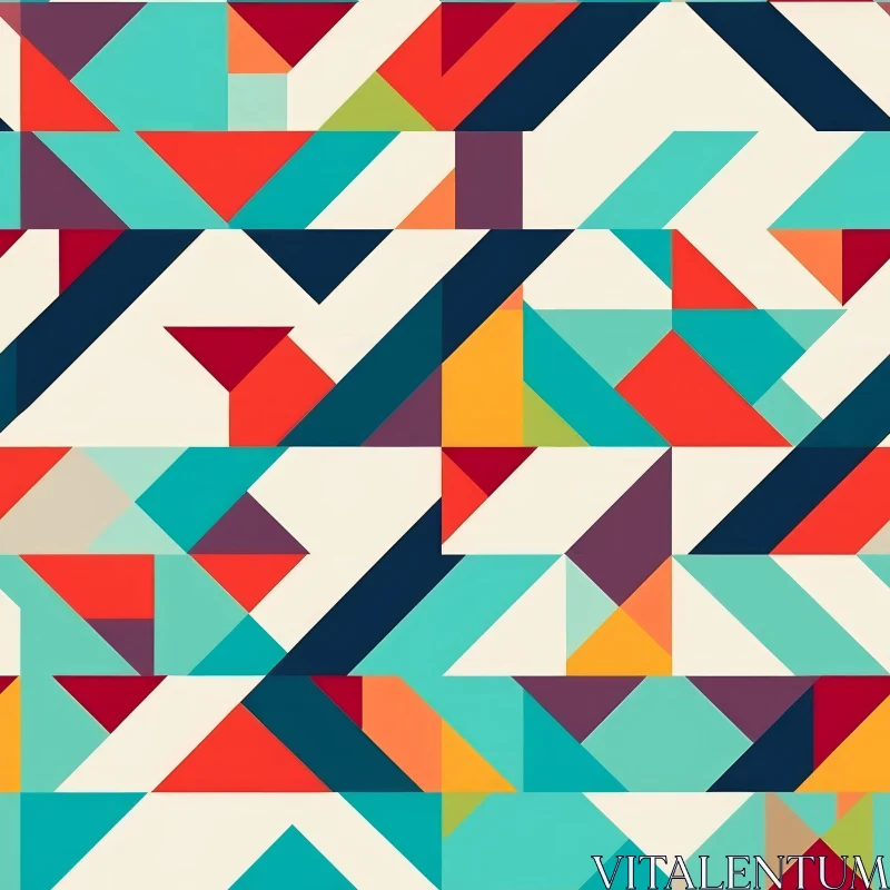 Colorful Geometric Pattern for Backgrounds AI Image