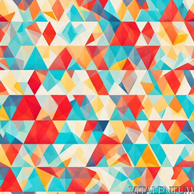 AI ART Colorful Geometric Triangle Pattern