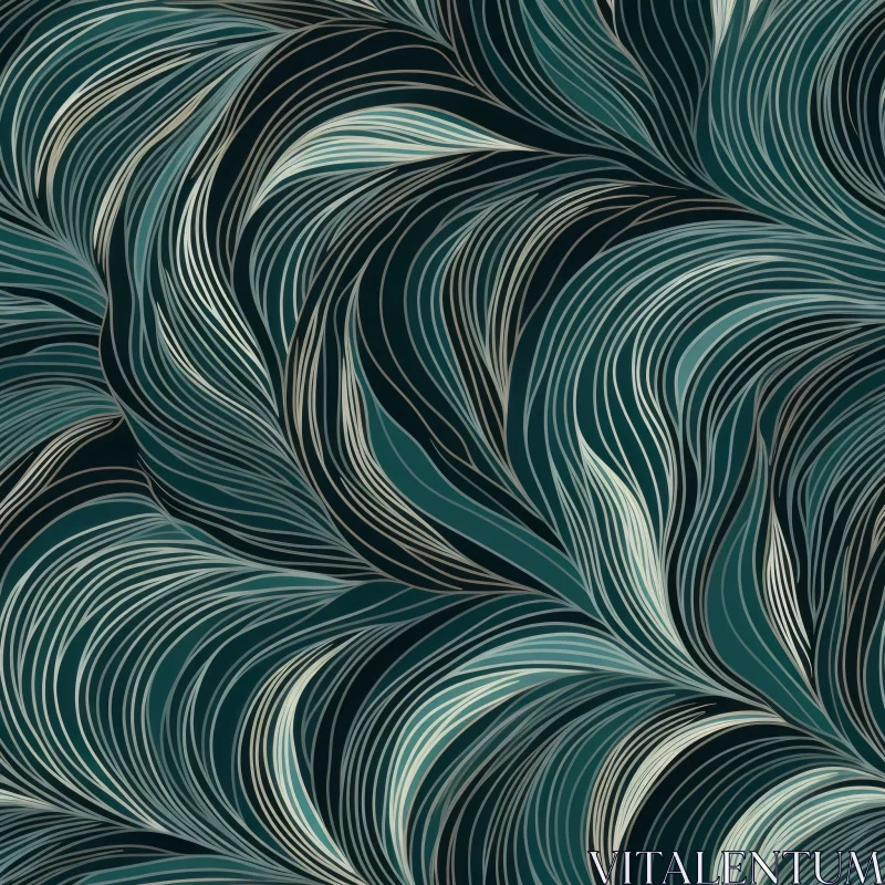 Elegant Wavy Lines Pattern for Wallpaper and Fabric AI Image