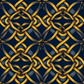 Intricate Celtic Knot Seamless Pattern in Gold and Silver