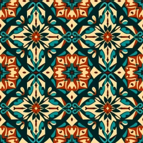 Moroccan Tiles Seamless Pattern - Traditional Geometric Design