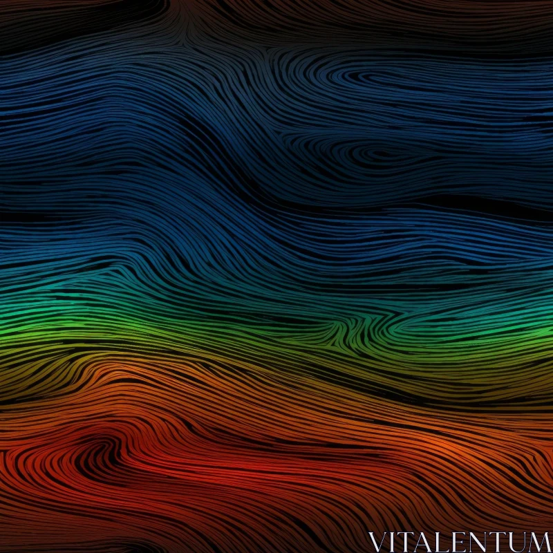Dark Abstract Wavy Pattern Background AI Image