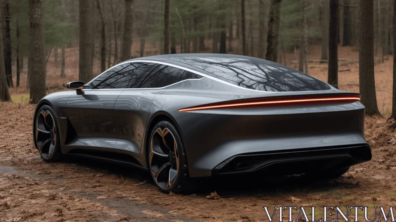 Electric Concept Car in the Woods | Neoclassicist Influences AI Image