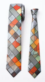 Stylish Geometric Neckties in Vibrant Colors