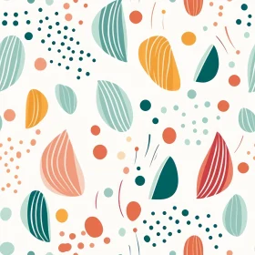 Colorful Abstract Shapes Pattern for Fabric and Wallpaper
