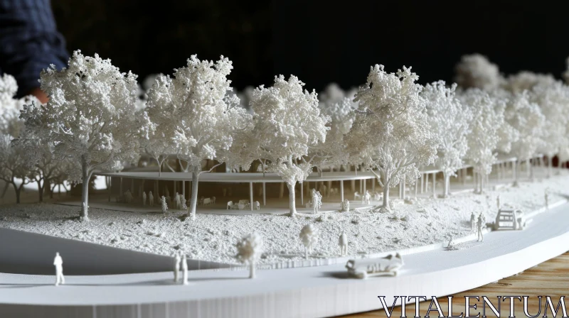 Exquisite 3D Printed Architectural Model | Museum or Corporate Headquarters AI Image